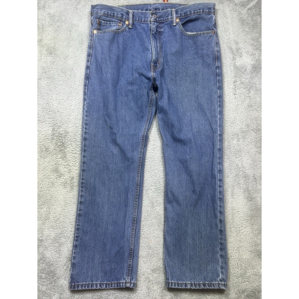 Levi's 505 Jeans Mens 38x30 Med Wash Denim Regular Fit Straight Leg Red Tab‎